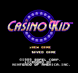Casino Kid (USA) Title Screen